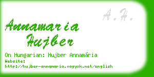 annamaria hujber business card