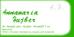 annamaria hujber business card